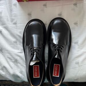 Kenzo Black Leather Dress Shoes